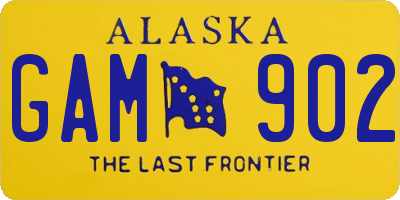 AK license plate GAM902