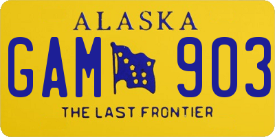 AK license plate GAM903