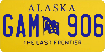 AK license plate GAM906