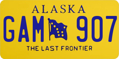 AK license plate GAM907