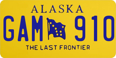 AK license plate GAM910