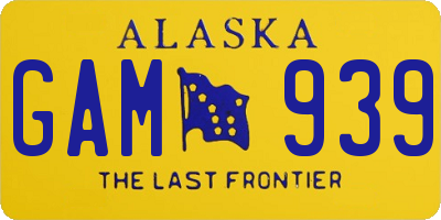 AK license plate GAM939
