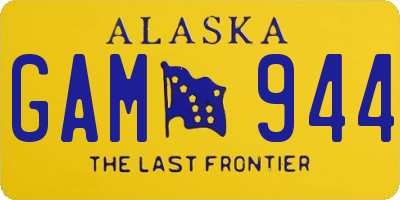 AK license plate GAM944