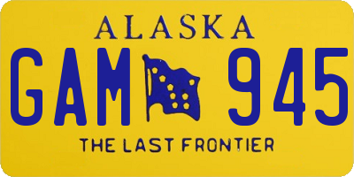 AK license plate GAM945