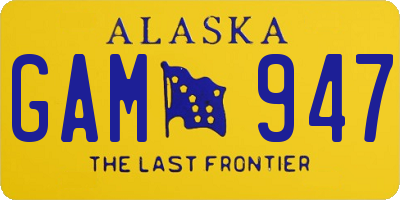AK license plate GAM947