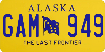 AK license plate GAM949