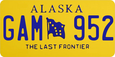 AK license plate GAM952