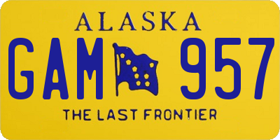 AK license plate GAM957