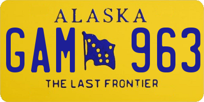 AK license plate GAM963
