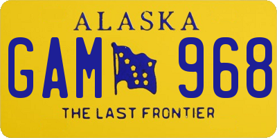 AK license plate GAM968