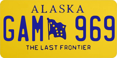 AK license plate GAM969
