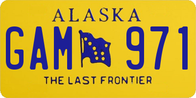 AK license plate GAM971