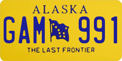 AK license plate GAM991