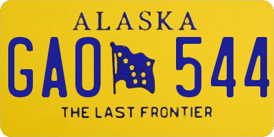 AK license plate GAO544