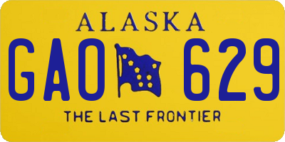 AK license plate GAO629