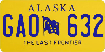 AK license plate GAO632