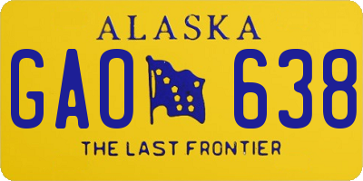 AK license plate GAO638