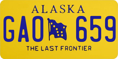 AK license plate GAO659