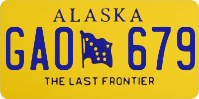 AK license plate GAO679