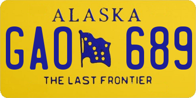 AK license plate GAO689