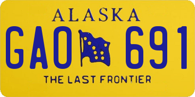 AK license plate GAO691