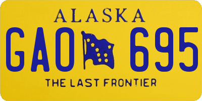 AK license plate GAO695
