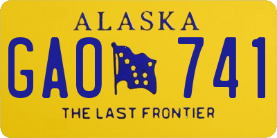 AK license plate GAO741
