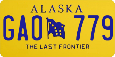 AK license plate GAO779