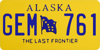 AK license plate GEM761