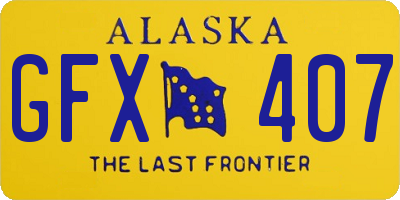 AK license plate GFX407