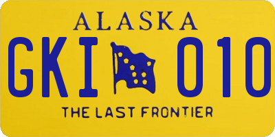 AK license plate GKI010