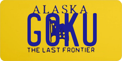 AK license plate GOKU