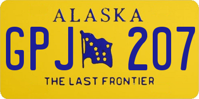 AK license plate GPJ207