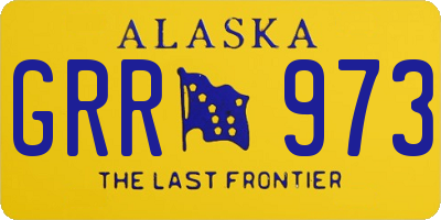 AK license plate GRR973
