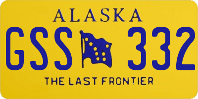 AK license plate GSS332