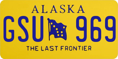 AK license plate GSU969