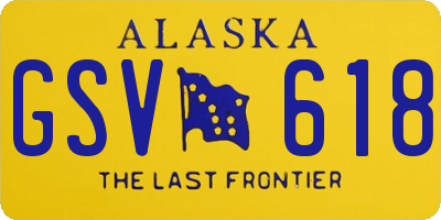 AK license plate GSV618