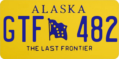AK license plate GTF482