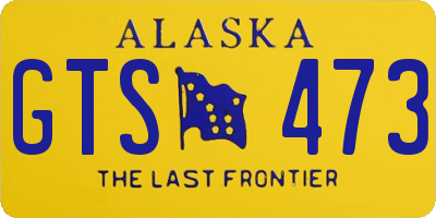 AK license plate GTS473