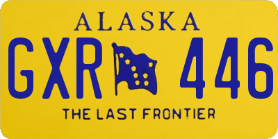 AK license plate GXR446