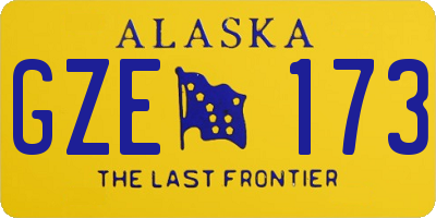 AK license plate GZE173