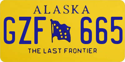 AK license plate GZF665