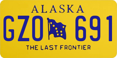 AK license plate GZO691