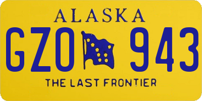 AK license plate GZO943