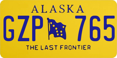 AK license plate GZP765