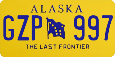 AK license plate GZP997