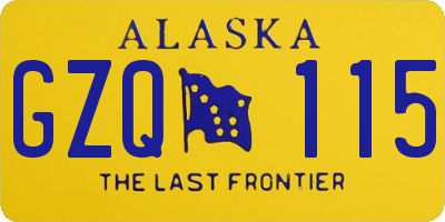AK license plate GZQ115