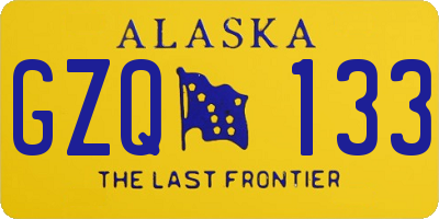 AK license plate GZQ133