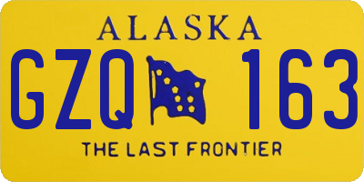 AK license plate GZQ163