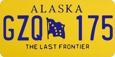 AK license plate GZQ175